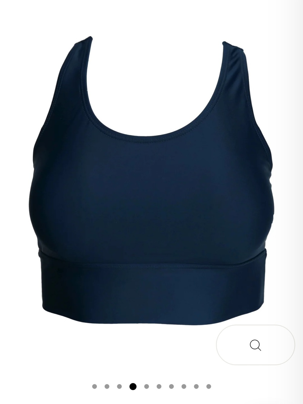 Everyday Scoop-Front Swim Sports Bra — Navy
